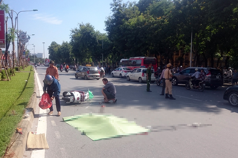 Hiện trường vụ tai nạn.