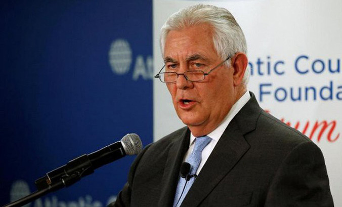 Ngoại trưởng Rex Tillerson. Ảnh: Reuters