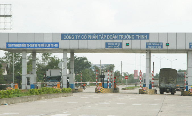 Trạm BOT Quảng Trị đặt tại Km 763+800 Quốc lộ 1. Ảnh: H.T.