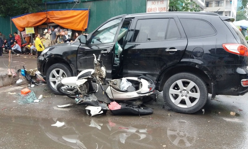 Hiện trường vụ tai nạn.