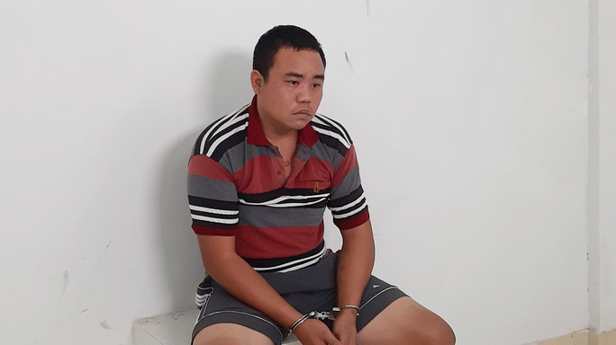 Tấn lúc bị công an bắt giữ