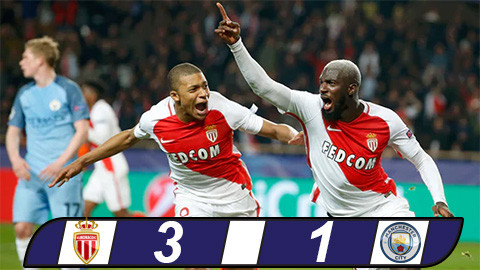 Man City bị Monaco đá văng khỏi Champions League
