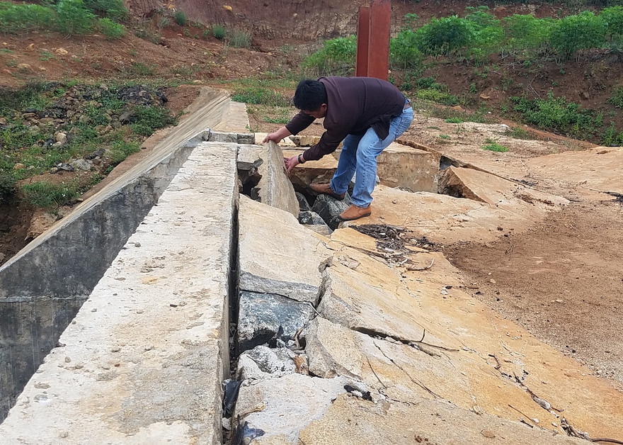 Công trình thủy lợi Nút Riêng bị hỏng nghiêm trọng ở nhiều hạng mục