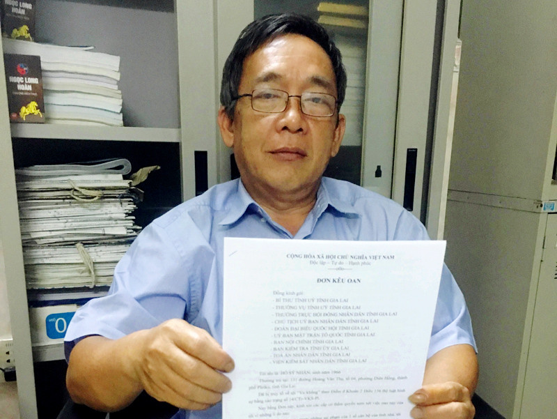 Ông Hồ Sỹ Nhân viết đơn kêu oan là nhắn tin nặc danh chỉ để chống tiêu cực
