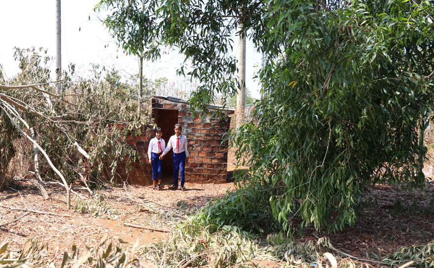 Phòng vệ sinh tạm bợ tại các trường học