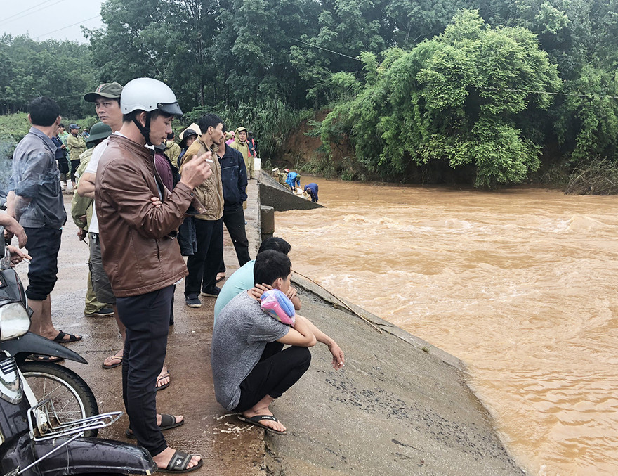 Đập tràn ở xã Ia Púch nơi anh Trường và con trai không may bị nước cuốn