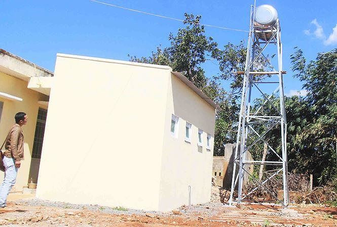 Công trình vệ sinh tại Trạm Y tế xã Ia Glai (huyện Chư Sê, Gia Lai) đã cơ bản hoàn thành