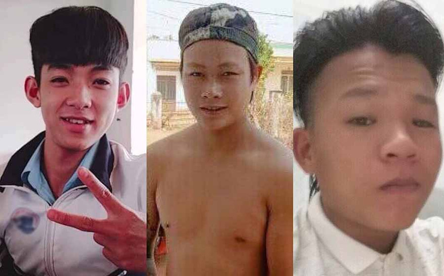 3 đối tượng Tuấn, Quân, Kỉnh (từ trái qua)