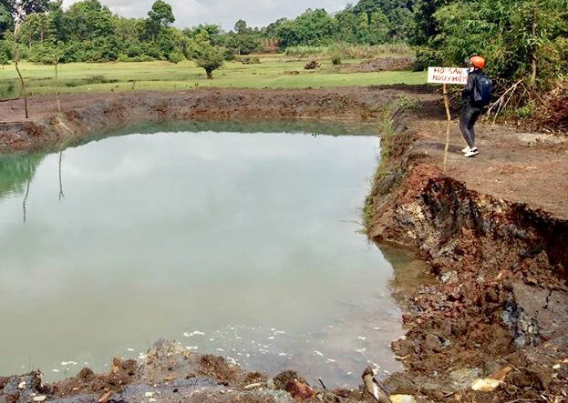 Hồ nước Hrung nơi 2 học sinh THCS bị đuối nước