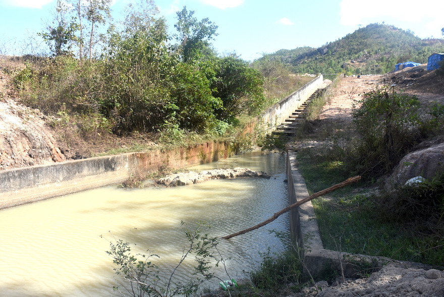 Đập thuỷ lợi Ia Băng nơi xảy ra vụ đuối nước