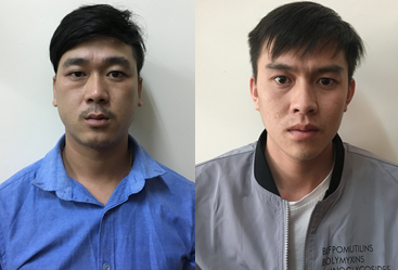 Đối tượng Lê Đức Huy và Châu Văn Phong. Ảnh Công an tỉnh Gia Lai 