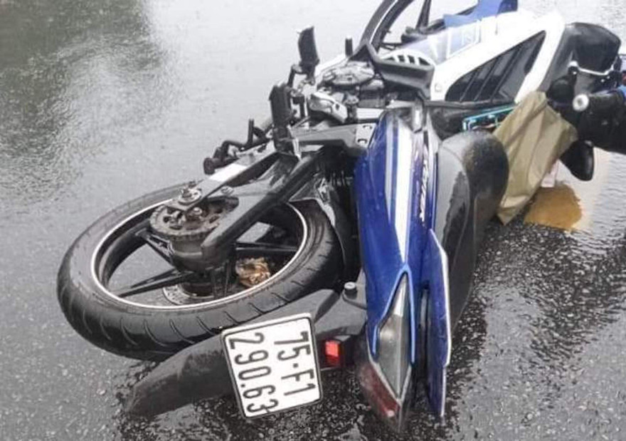 Xe máy tại hiện trường