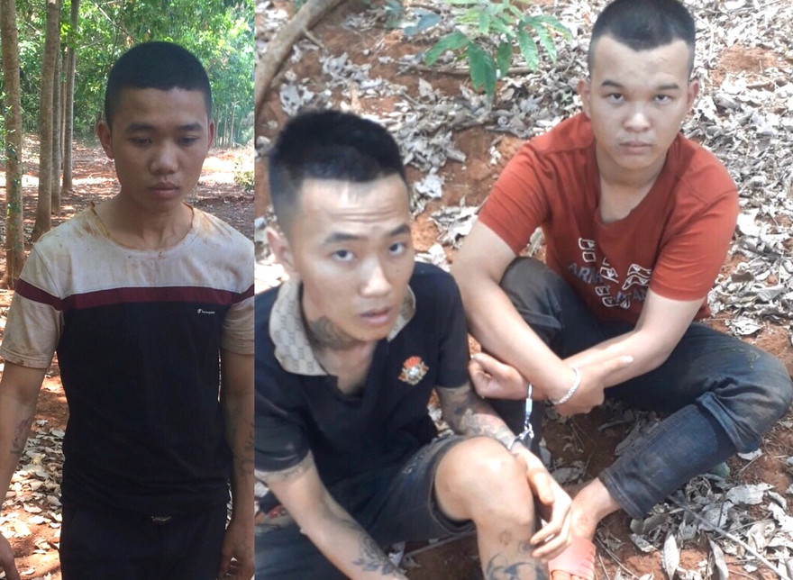 Từ trái qua là các đối tượng Quốc, Phong, Tuấn