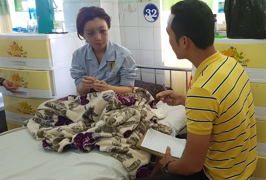 Chị Vy đang được điều trị tại bệnh viện