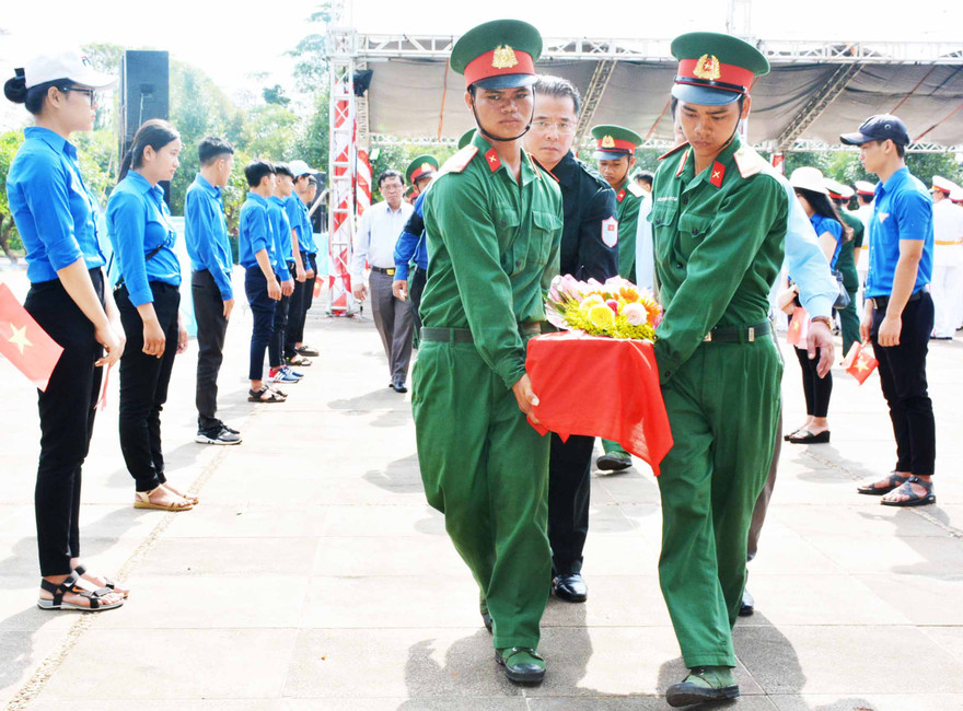 An táng 21 hài cốt liệt sĩ hi sinh tại Campuchia