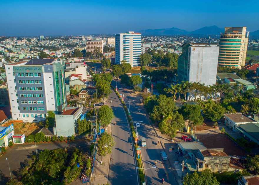 Một góc thành phố Pleiku (ảnh Phan Nguyên)