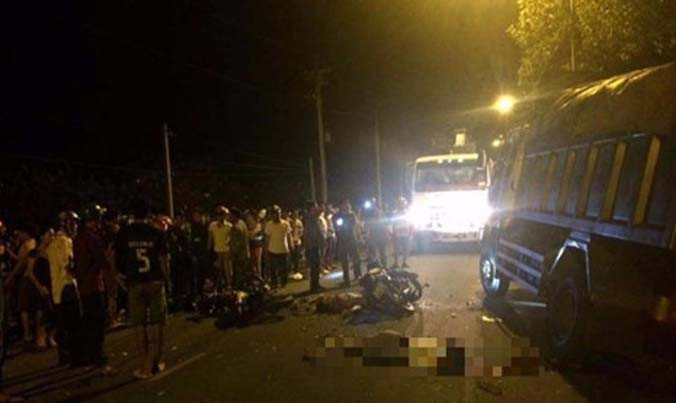 Hiện trường vụ tai nạn. Ảnh: CTV.