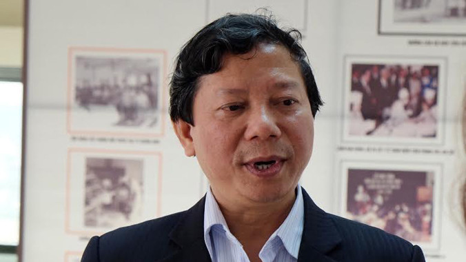 Ông Hoàng Đức Hạnh trả lời phỏng vấn.