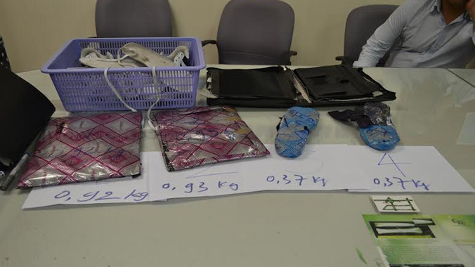 Toàn bộ số ma túy bị hải quan phát hiện.
