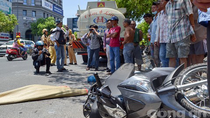 Hiện trường vụ tai nạn.