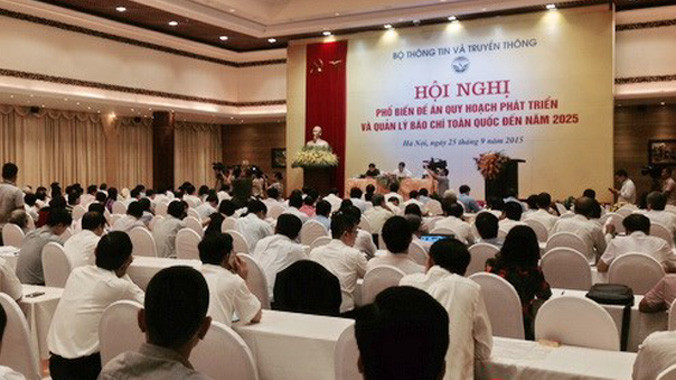 Hội nghị thu hút sự tham gia của đông đảo đại diện cơ quan chủ quản báo chí ở Trung ương và địa phương. Ảnh: B.M.