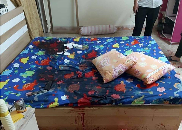 Hiện trường vụ án mạng. Ảnh: CAND