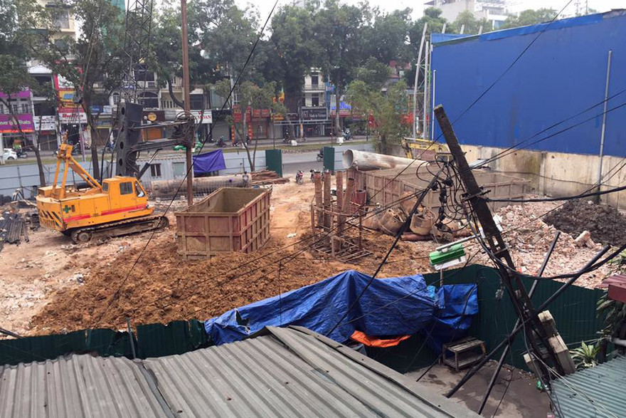 Công trường nơi xảy ra vụ việc.