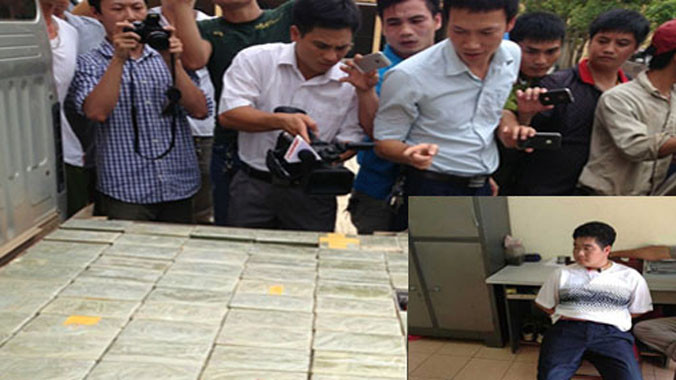 Tàng Kengnam và tang vật vụ án.