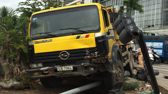 Hiện trường vụ tai nạn.