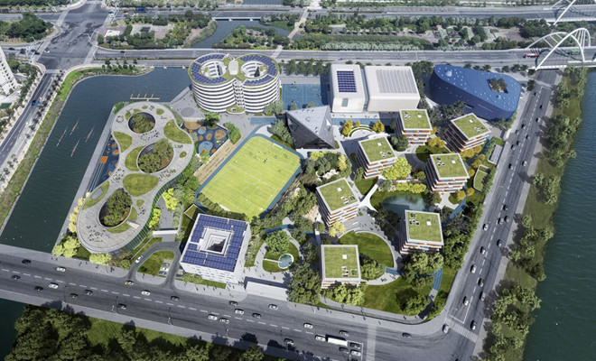 Ngôi trường với khuôn viên giống với một ngôi làng mang lại sự đột phá trong các thiết kế đô thị đương đại.