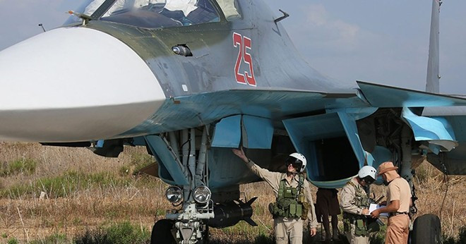 Một trong những tiêm kích của Nga hoạt động tại Syria. Ảnh: New York Times.