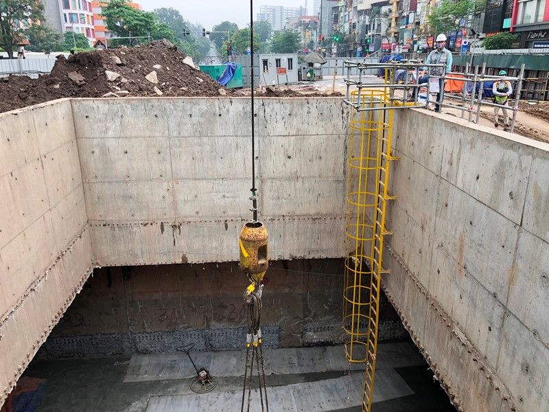 Cận cảnh những đoạn hầm đầu tiên tuyến metro Nhổn - ga Hà Nội vừa hình thành