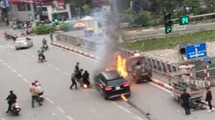 Hiện trường vụ tai nạn.