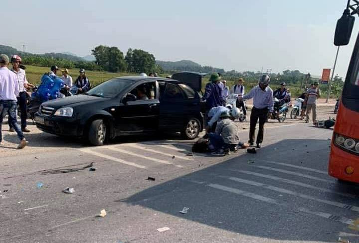 Hiện trường vụ tai nạn. Ảnh: Công an Hải Dương.