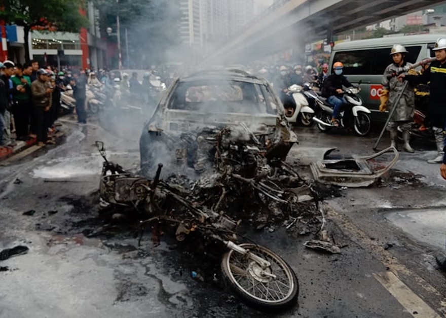 Hiện trường vụ cháy. Ảnh: Công Minh