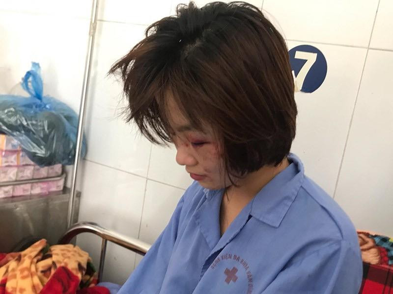 Chị H. đang được điều trị tại bệnh viện.