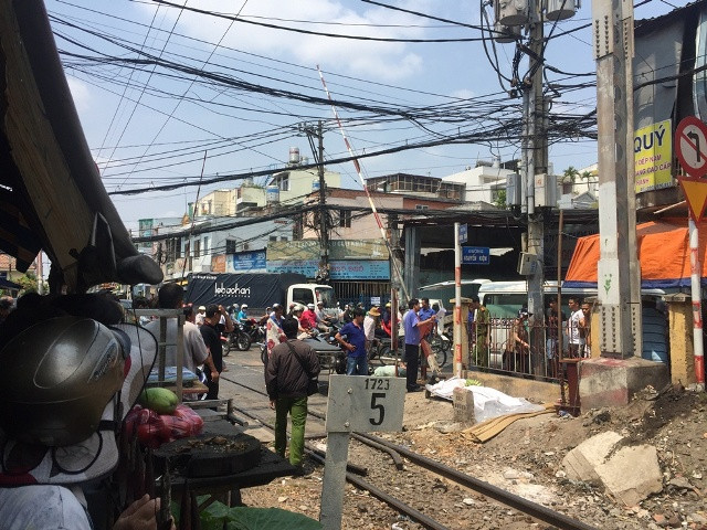 Hiện trường vụ tai nạn.