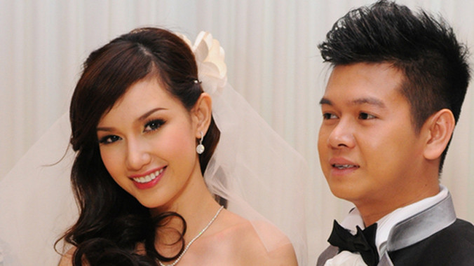 Quỳnh Chi và chồng thuở còn mặn nồng.