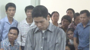 Bị cáo Kim trước vành móng ngựa. Ảnh: Bảo Hà