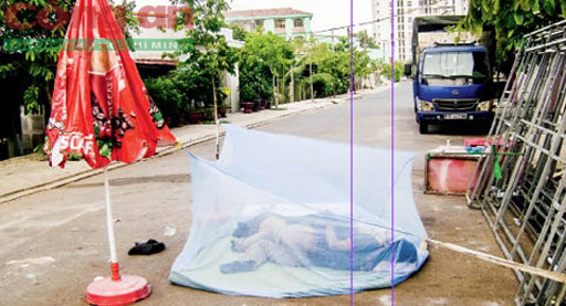 Mắc màn ngủ giữa đường, coi thường mạng sống