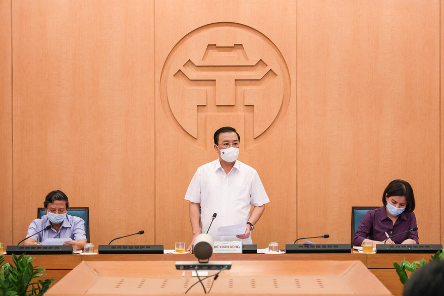 Phó Chủ tịch Hà Nội Chử Xuân Dũng phát biểu kết luận cuộc họp