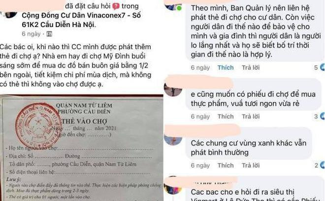 Hà Nội: Phường Cầu Diễn nói gì về dân chung cư Vinaconex 7 'không được phát phiếu đi chợ'?
