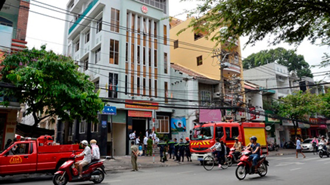 Hiện trường vụ cháy.