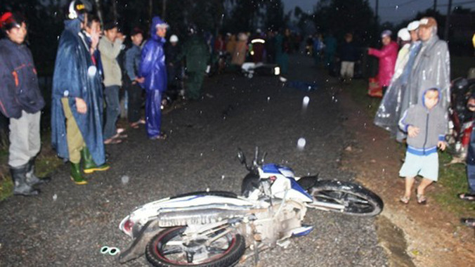 Hiện trường vụ tai nạn.