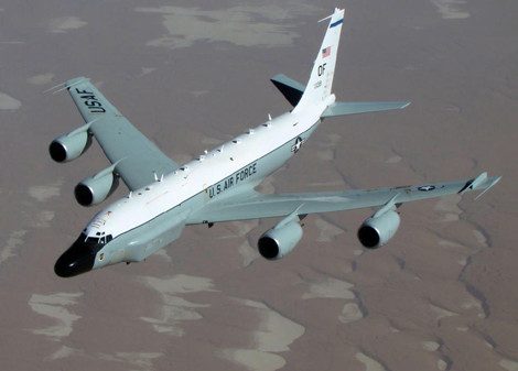 Máy bay trinh sát RC-135U của không quân Mỹ.