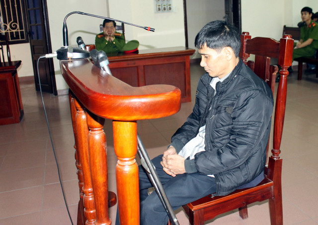 Bị cáo Điệp tại phiên tòa