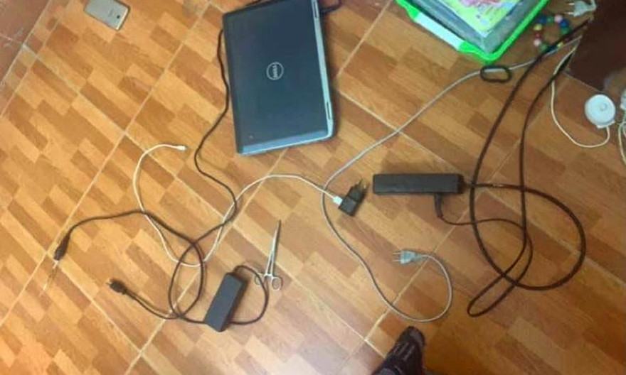 Hiện trường vụ việc.