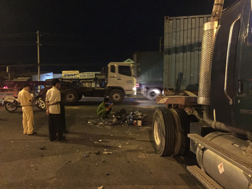 Hiện trường vụ tai nạn.