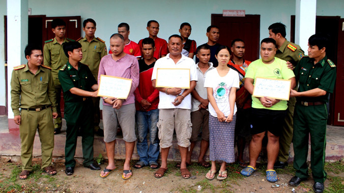 Các đối tượng bị bắt giữ.