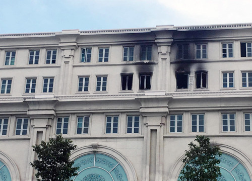 Hoả hoạn được cho là không gây thiệt hại. Ảnh: Đức Huy